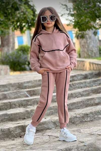 minikiss 3 Pcs Seasonal Printed Top and Bottom Girls' Two-Piece Set Comfortable and Flexible Fabric