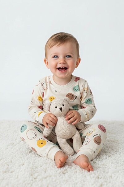 irkkids Cotton Unisex Comfortable Kids' Pajama Set Emojis