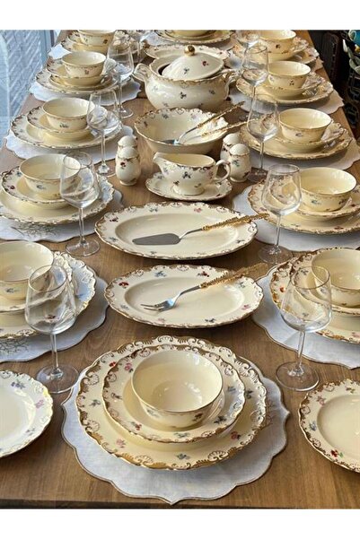 ROSSEV Yemek Takımı Helena Flowers 79 Parça 12 Kişilik
