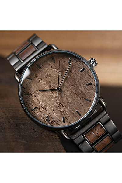 Bobo Bird Ανδρικό Ρολόι Αναλογικό Χαλαζία Ξύλινο Casual Καφέ Μαύρο
