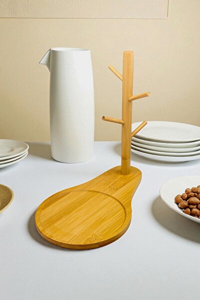 Kitchen Way Bambu Kupa Askılığı Bardak Asma Standı KW-495
