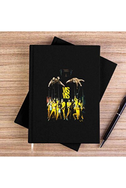 CrowsGate Vis a Vis Black Unlined Canvas Notebook