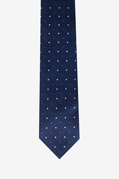 ALTINYILDIZ CLASSICS Erkek Lacivert-Gri Desenli İpek Kravat