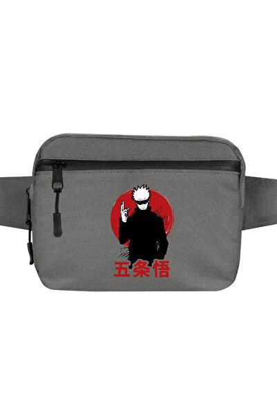 CrowsGate حقيبة خصر ميجومي جاجوتسو كايسن باللون الرمادي