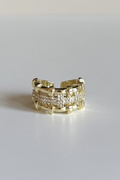 Beca Atelier خاتم مزدوج الصف مرصع بالجواهر