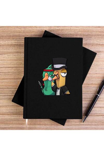 CrowsGate Goose Goose Duck Katil Black Unlined Canvas Notebook