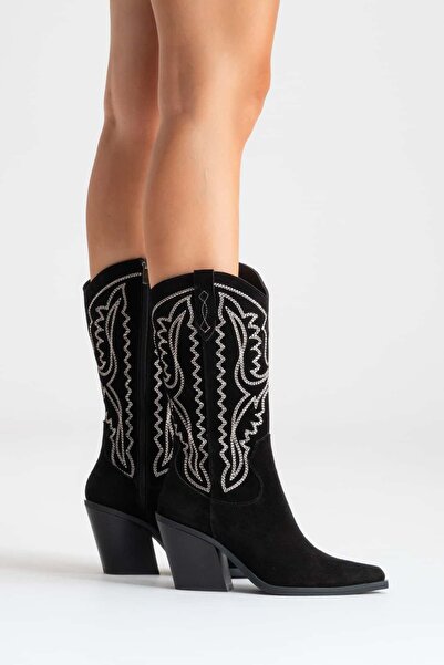 Zeynep Sıradağlı Wandolfy Kadın Bot Siyah Süet