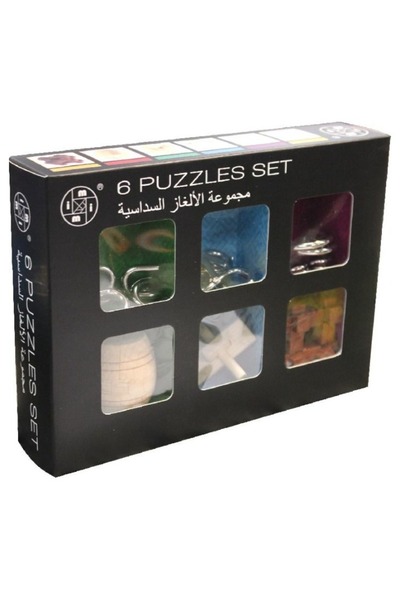 Generic أحجية 6 في 1 من الخشب والمعدن