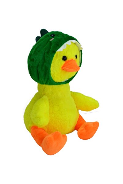 Halley Oyuncak بطة قطيفة مع قبعة ديناصور 40 سم 50151