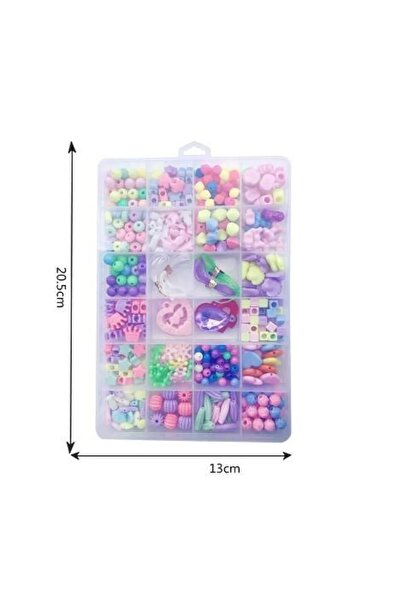 Generic مجموعة إكسسوارات خرز وقلادة وسوار مصنوعة يدويًا من الخرز والمجوهرات