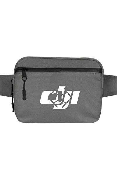 CrowsGate Dj Logo Silhouette Waist Bag Gray Color