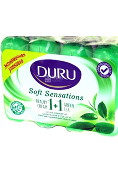 Duru صابون الشاي الأخضر سوفت سينسيشنز 80 جرام × 4 (عبوة من 12 قطعة)