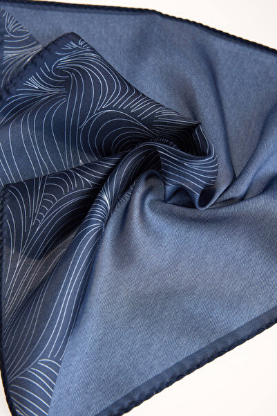 ALTINYILDIZ CLASSICS Men's Navy Blue Patterned Handkerchief