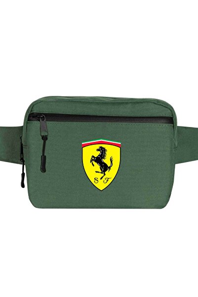 CrowsGate Geantă de talie cu logo Ferrari Culoare verde