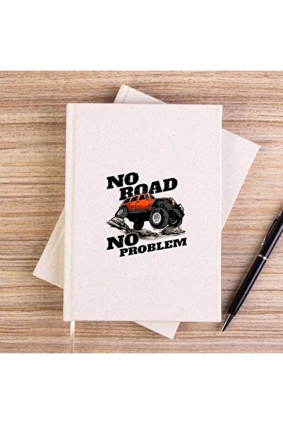 CrowsGate No Road No Problem Cream Unlined Canvas Notebook
