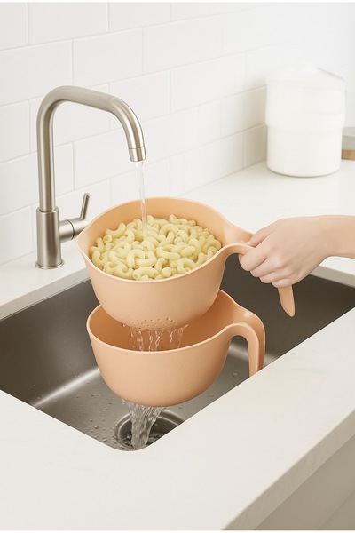 Sungroup WOW Миксерна чаша и цедка с дръжка (комплект от 2 броя) - Сьомга