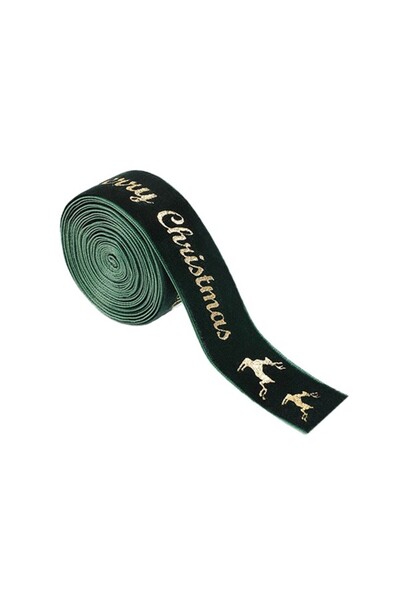 OEM Christmas Decorative Ribbon, Canvas Ribbon with Velvet Look, Ornament Bow, Mod