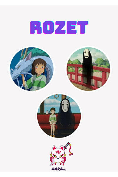 Hara Company Ghibli Studio Ruhların Kaçışı Animesi No-Face ve Chihiro Ogino A...