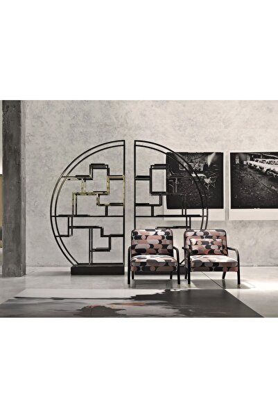 SCY Knochi Dekoratif Metal Detaylı Kitaplık Çok Amaçlı Raf Modern Düzenleyici...