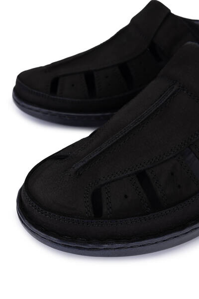 Tamer Tanca Erkek Hakiki Deri Siyah Nubuk Casual Ayakkabı