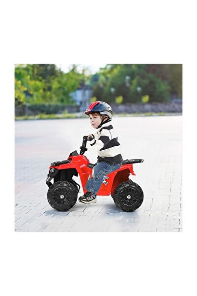 Generic مركبة كهربائية صغيرة للأطفال، ذات 4 عجلات، لون أحمر