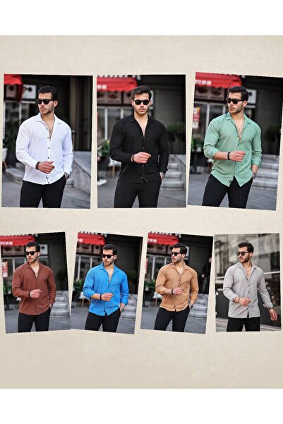 LiewenKlader Men's Shirt Striped Ottoman Slim Fit Modern Shirt