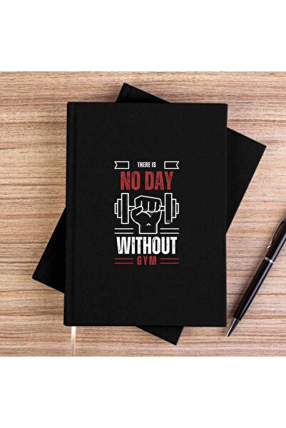 CrowsGate Without Gym Black Unlined Canvas Notebook