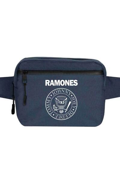 CrowsGate حقيبة خصر رامونز بي دبليو باللون الأزرق الداكن