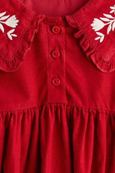 H&M Fitilli Kadife Elbise