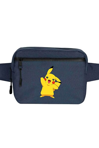 CrowsGate حقيبة خصر بوكيمون بيكاتشو باللون الأزرق الداكن