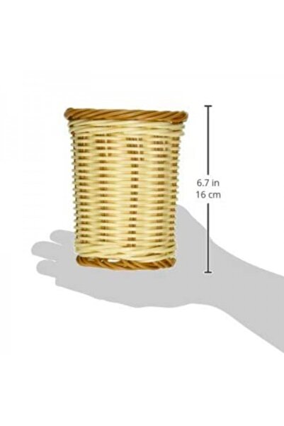 LEONE Vertical two-tone basket for thin breads, breadsticks or cutlery, Prestige, 12x15 cm