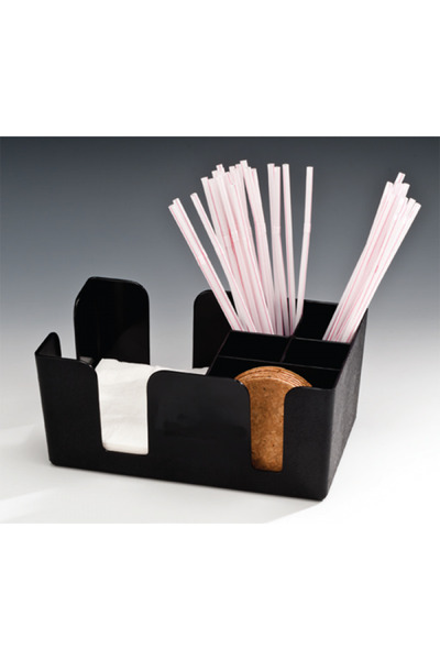 Raki Bar organizer for straws and napkins black 15x24xh10.5cm
