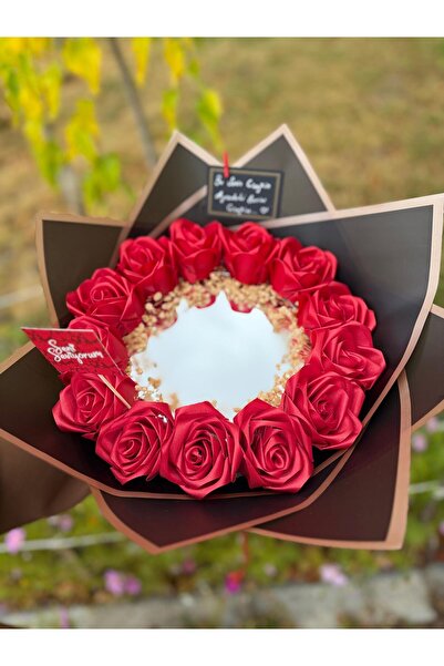 Magic Flowers of İrem Kişiye Özel Solmayan 13'lü Aynalı Gül Buketi (renk seçe...