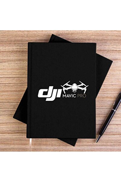 CrowsGate Dj Mavic Pro 2 Black Unlined Canvas Notebook