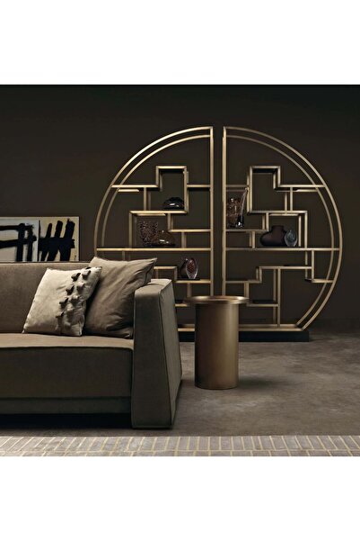 SCY Knochi Dekoratif Metal Detaylı Kitaplık Çok Amaçlı Raf Modern Düzenleyici...