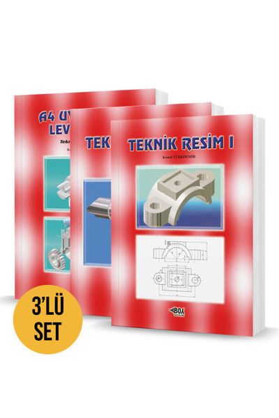 Boy Yayınları Teknik Resim Kitabı 3’lü Set - Kemal Türkdemir (Teknik Resim 1 ...