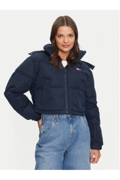 Tommy Jeans Geacă de puf pentru femei DW0DW19687 Albastră