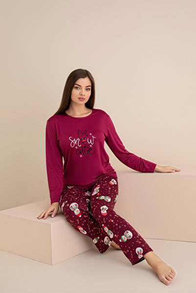 rindahomewear Women's Milan Knitted Long Sleeve Women's Pajama Set