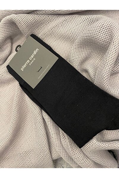 Pierre Cardin Men's Woven Solid Color Bamboo Black Socks