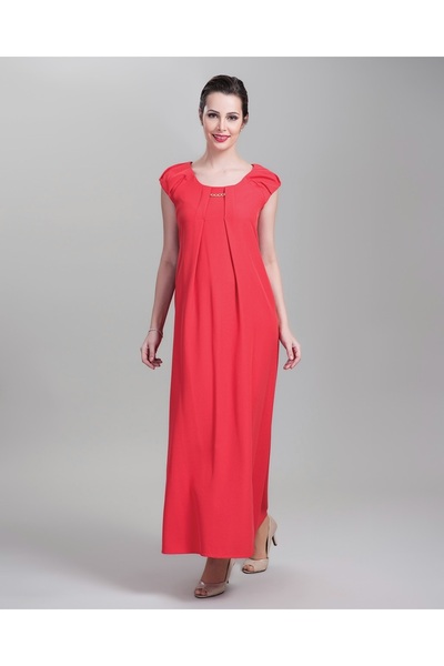 Desen Hamile Giyim Long Maternity Dress with Chain Collar