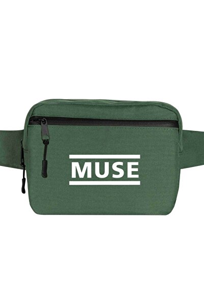CrowsGate حقيبة خصر بشعار ميوز باللون الأخضر