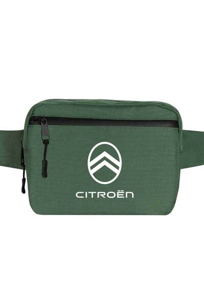 CrowsGate Geantă de talie Citroen Text Logo Culoare verde