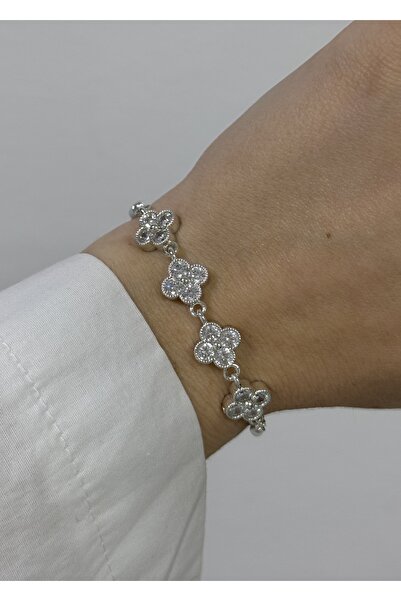 KİLİGİSTANBUL 4-Piece Stone Clover Bracelet (Elevator Use)