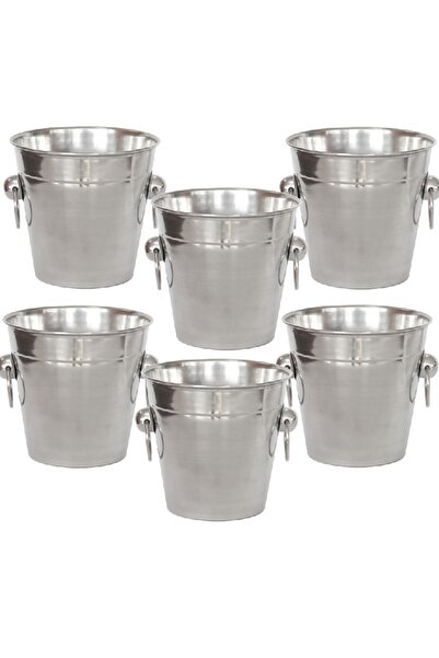 Raki Set 6 ghetiere inox cu inele laterale D12cm