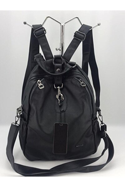 Çanta Trend Rucsac și geantă de umăr din piele moale neagră pentru femei Ec4