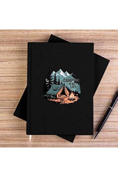 CrowsGate Camp Is My Life Black Unlined Canvas Notebook