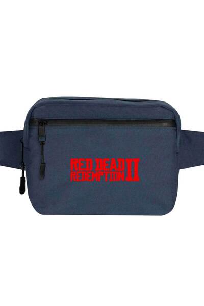 CrowsGate Geantă Red Dead Redemption 2 cu text roșu Culoare bleumarin