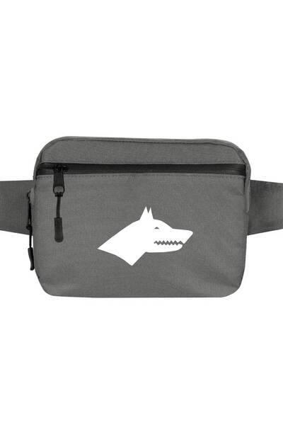 CrowsGate Geantă de talie Göktürk Wolf Culoare gri