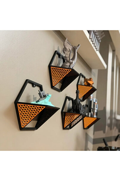 hivhestın Hexagon Duvar Rafı (18x21x10 cm) 3D Yazıcı Baskı