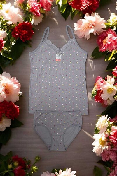 JENİKA İp Askılı Dantelli Atlet-Kilot 2'li Takım